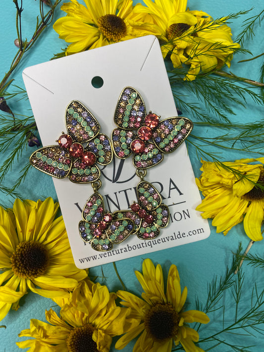 Sparkle Butterflies Earring