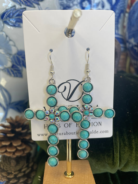 Western AB Stone Hook Earrings