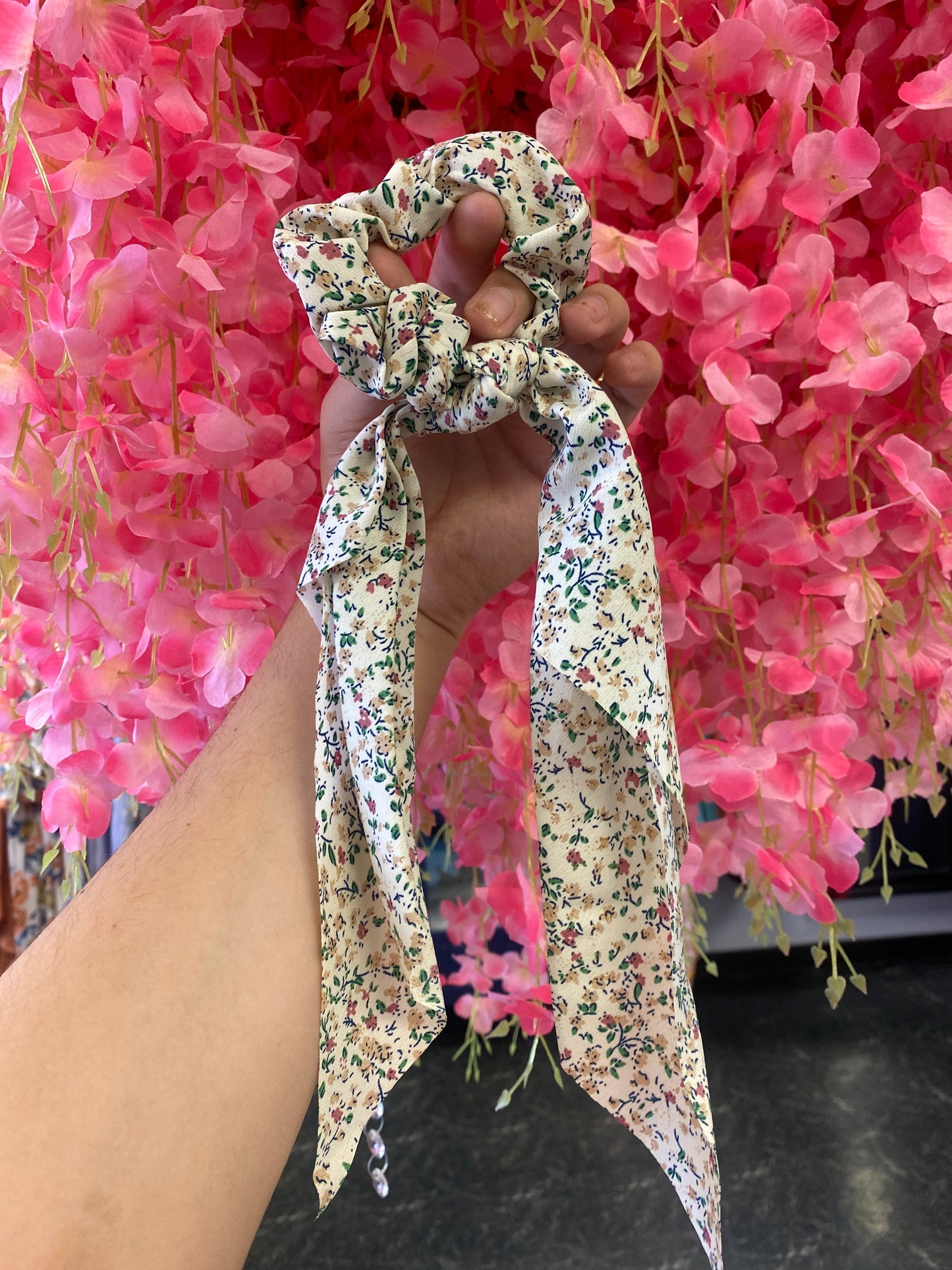 Floral Ribbon Scrunchies