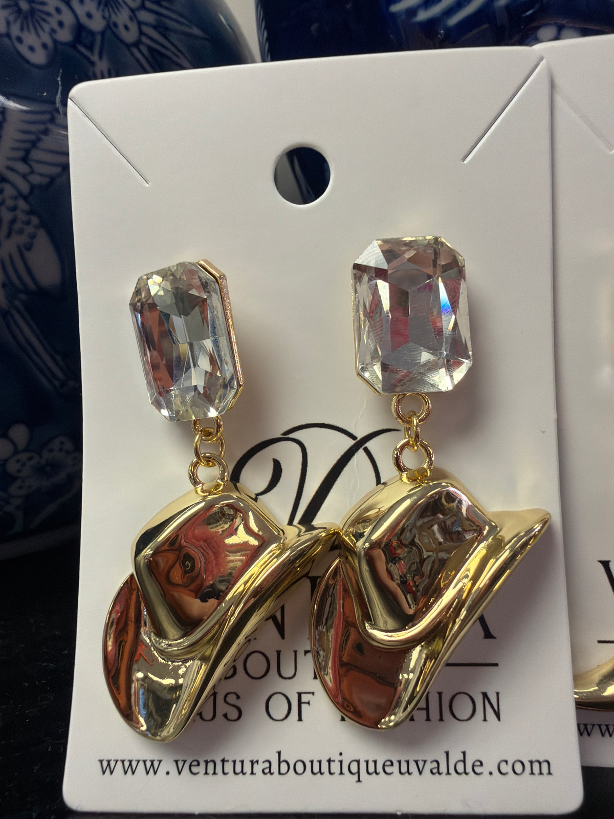 Crystal Western Stud Earrings
