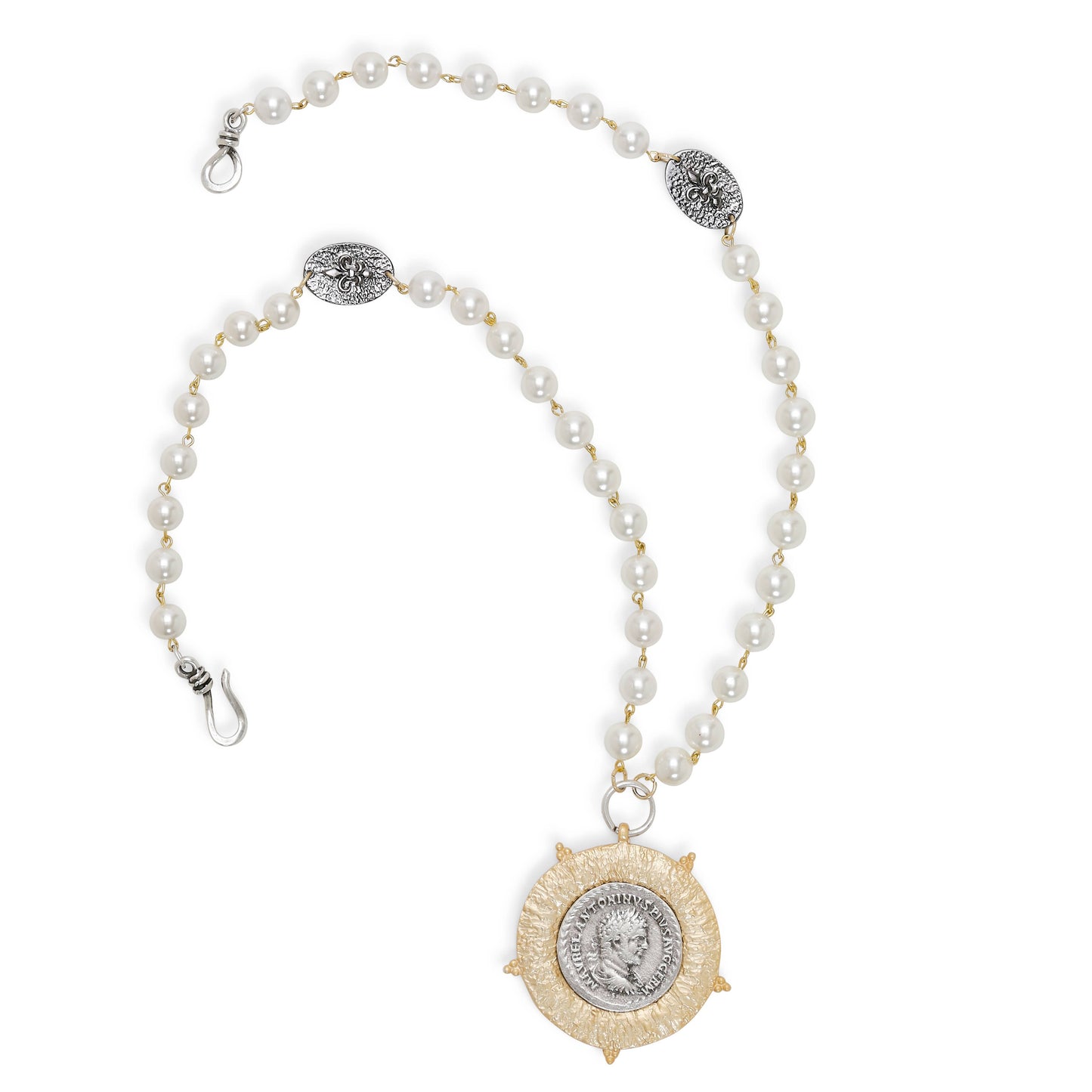 Handmade Pewter Silver- Gold Plated Pear Necklace - H129