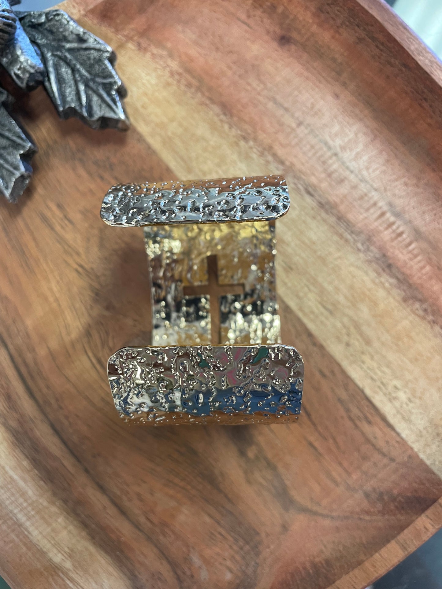 Gold Cross Cuff