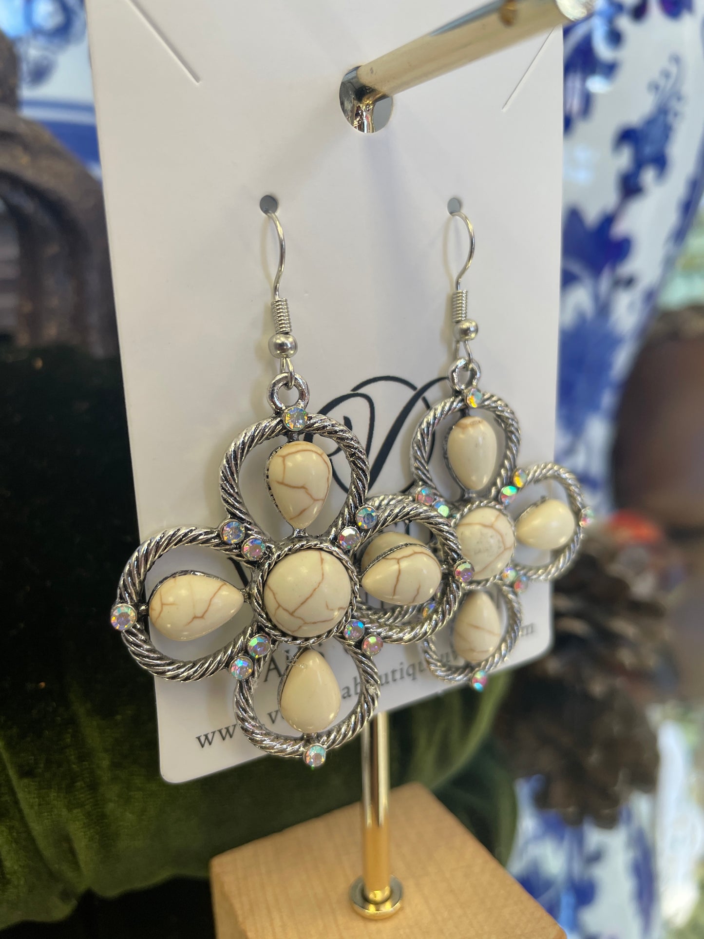 White Hook Western Earrings