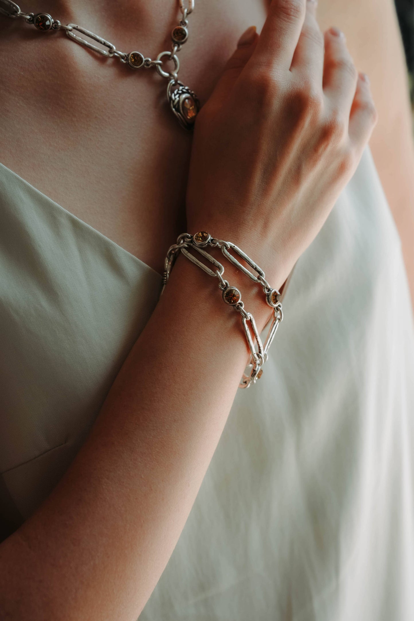 Handmade Pewter Bracelet - 2820