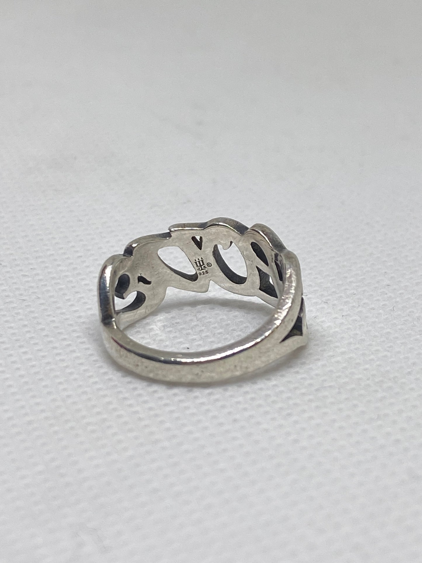 James Avery Retired Love Scripted Ring Size 5.5