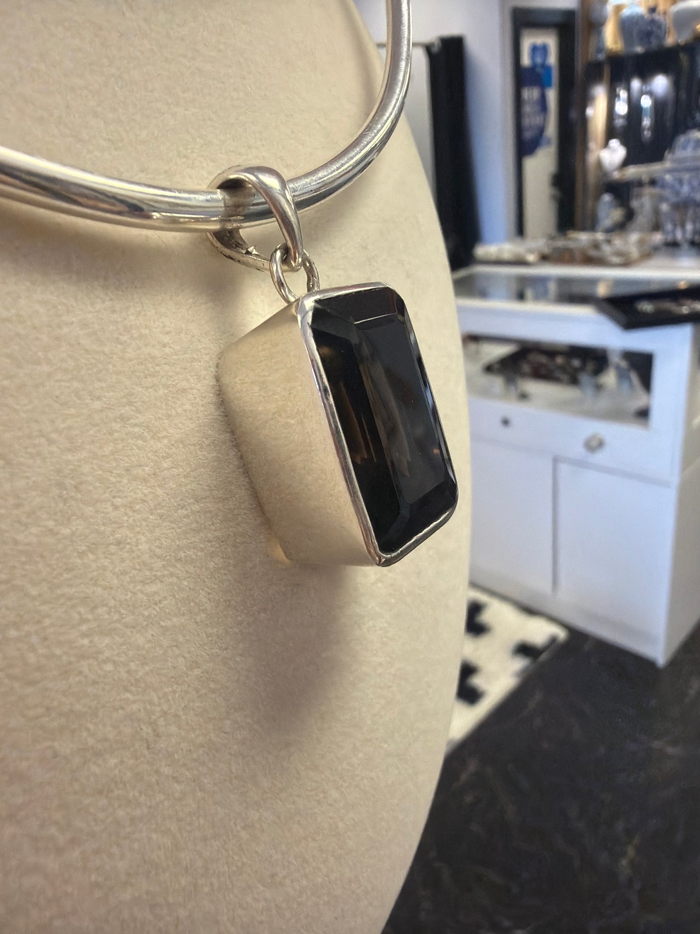 HUGE Smokey Topaz Sterling Silver Pendant