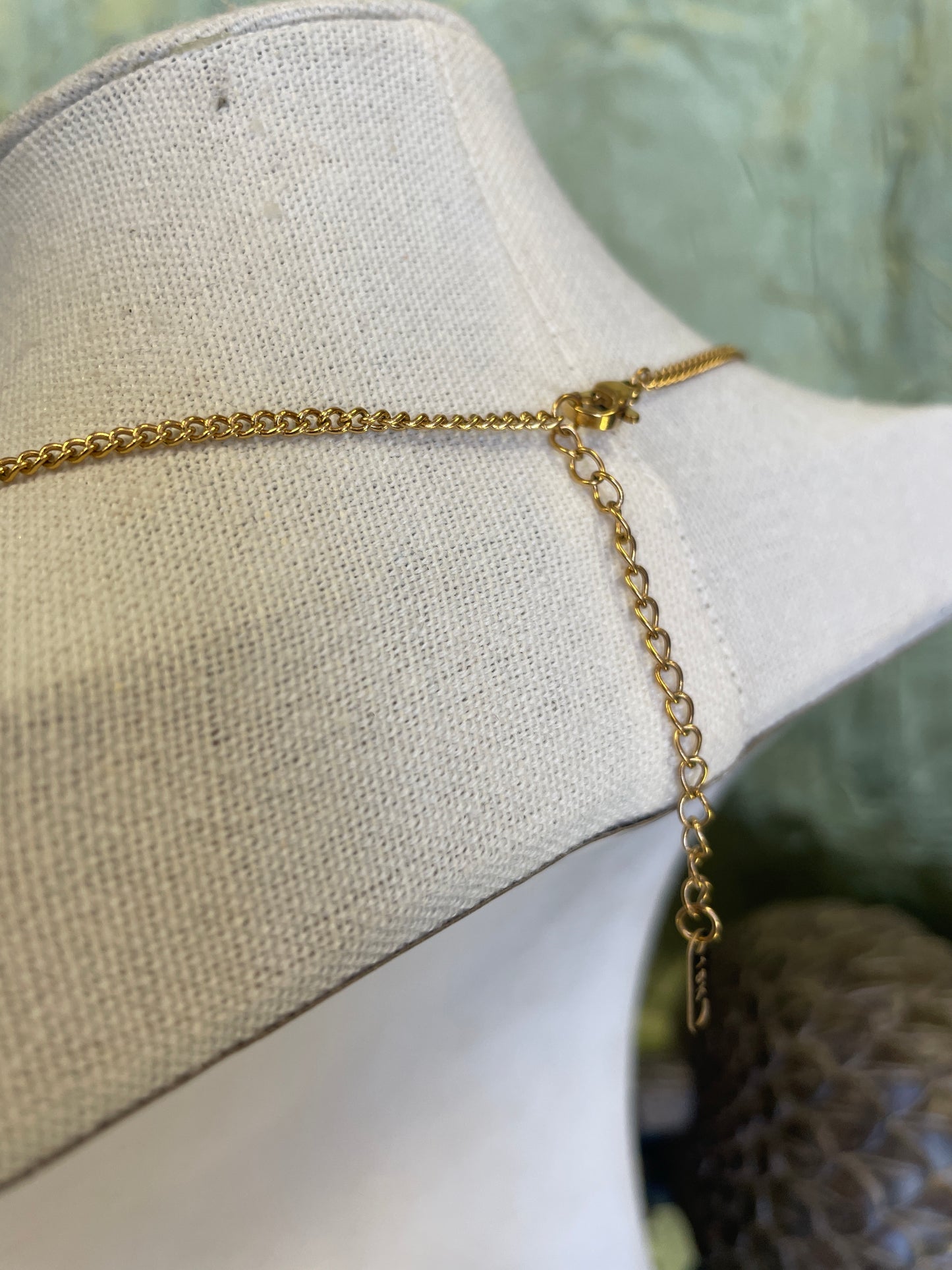Stainless Gold Plated Dangle Butterfly Necklace