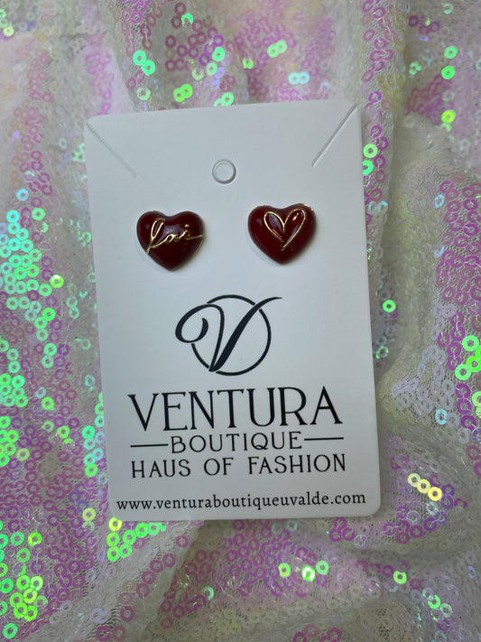 Love Stud Earrings