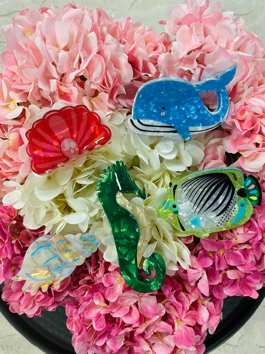 Nautical Hair Clips