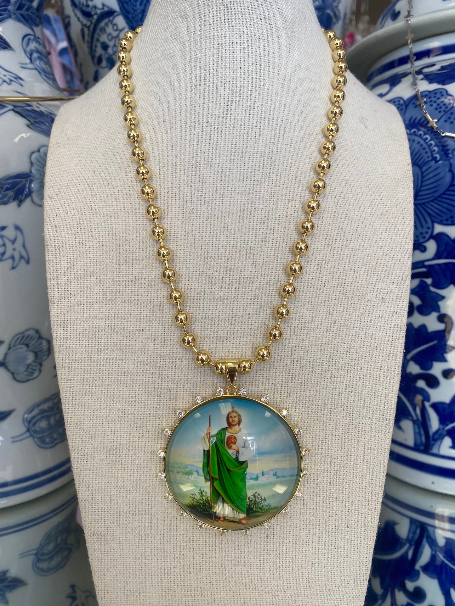 Religious Ball Chain Huge Pendants Necklaces