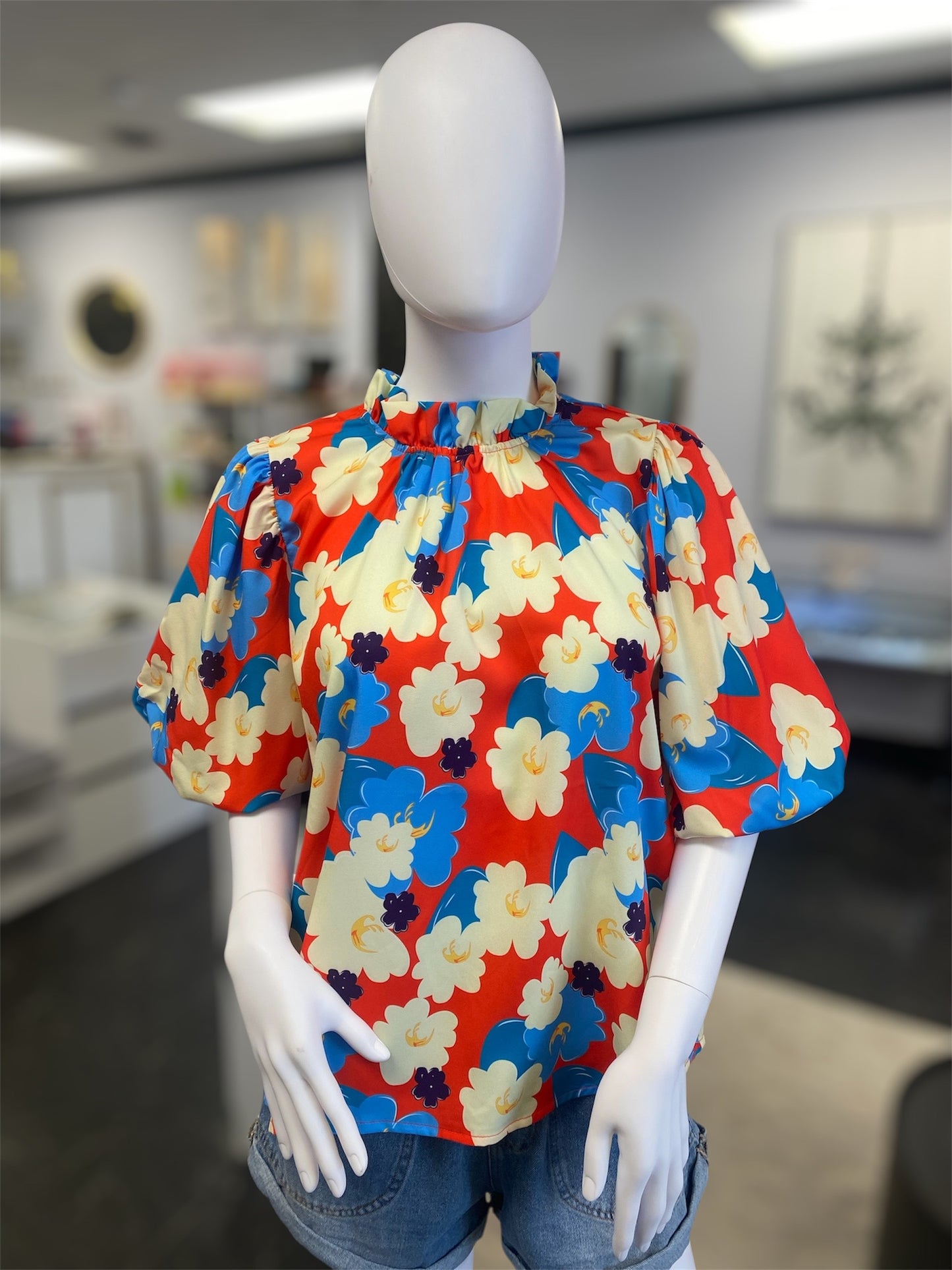 Floral Print Woven Top
