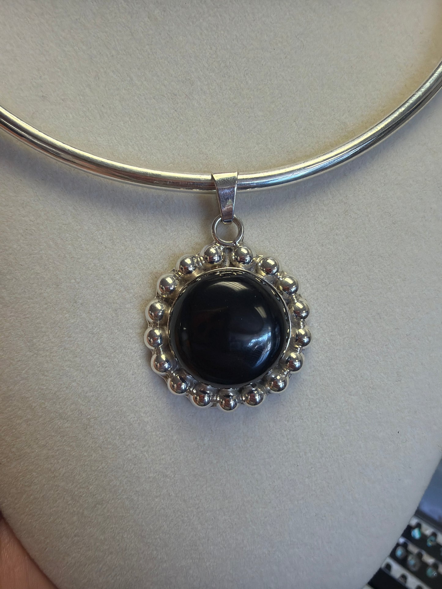 Sterling Silver Black Onyx Pendant