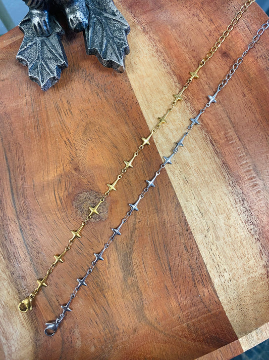 Cross Stainless Steel Multi Bracelet