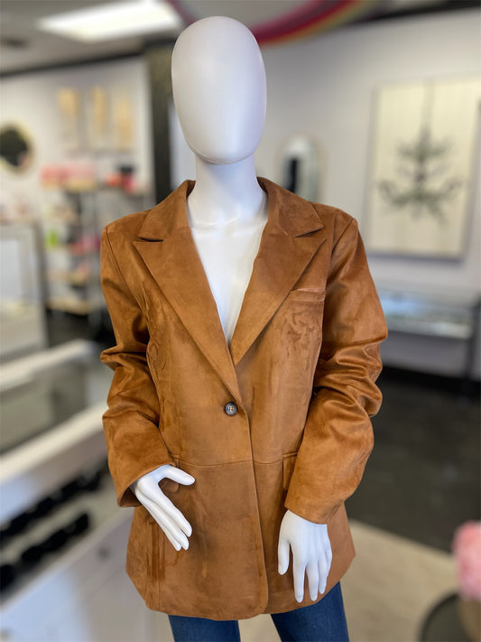 Power Blazer-Suede Cognac Large