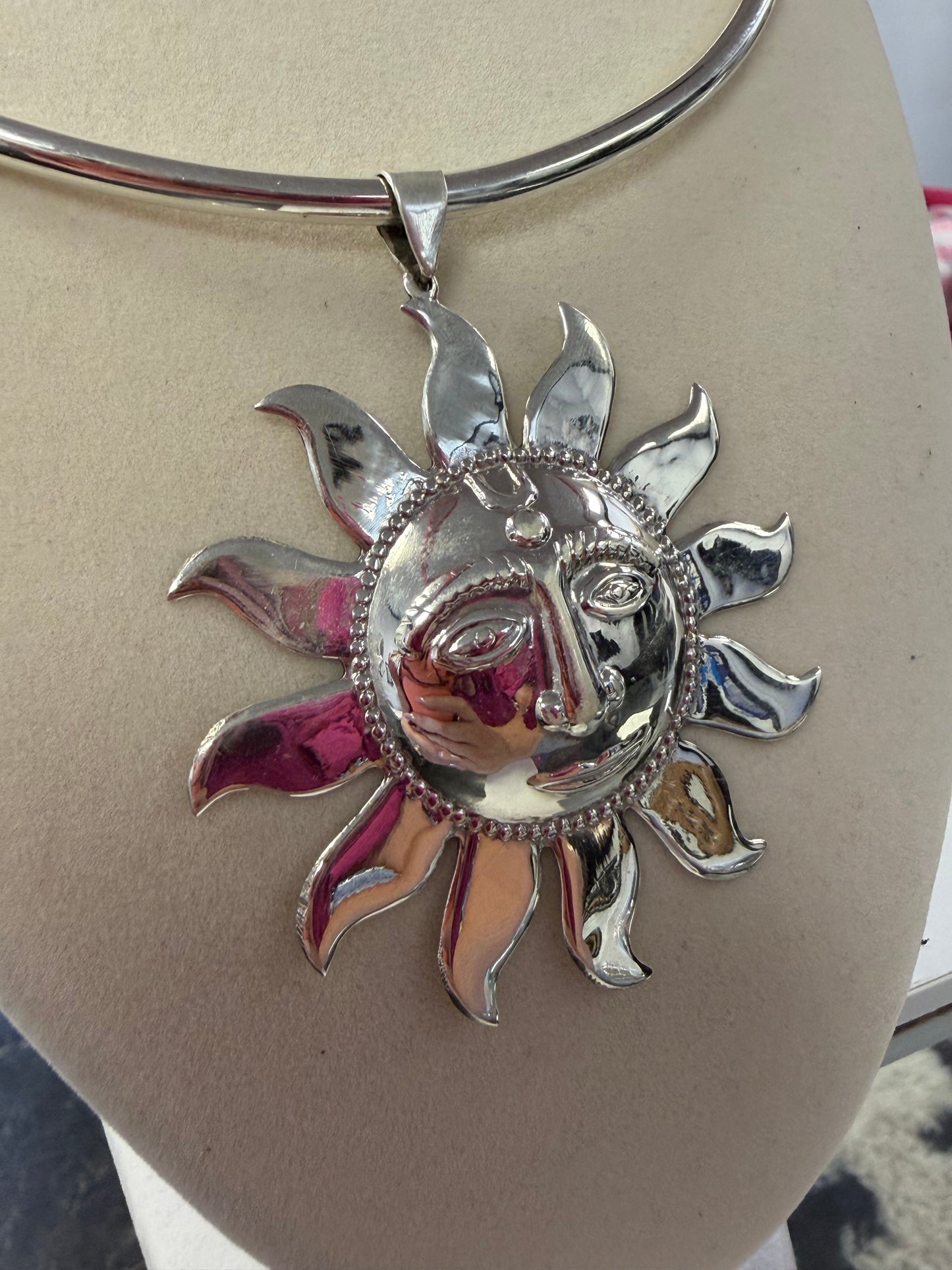 Cara Del Sol Sterling Silver Pendant