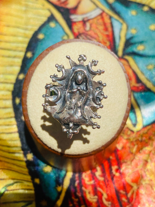 Sterling Silver Our Lady Beautiful Ring Size 8