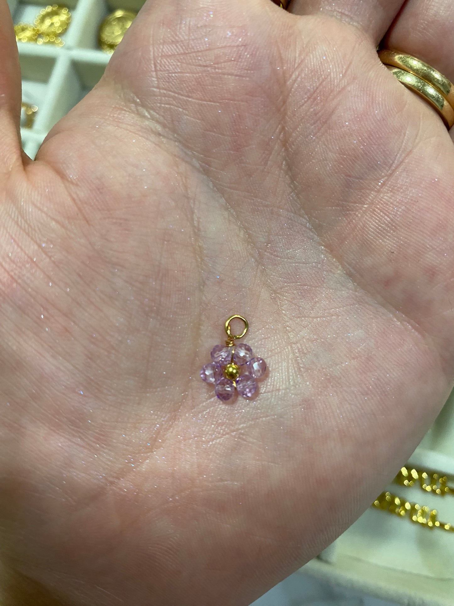 Beaded Flower Charm
