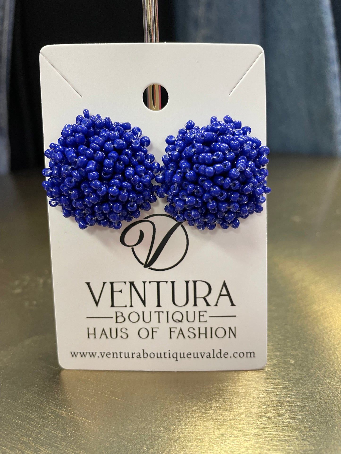 Beaded Post Stud Earrings