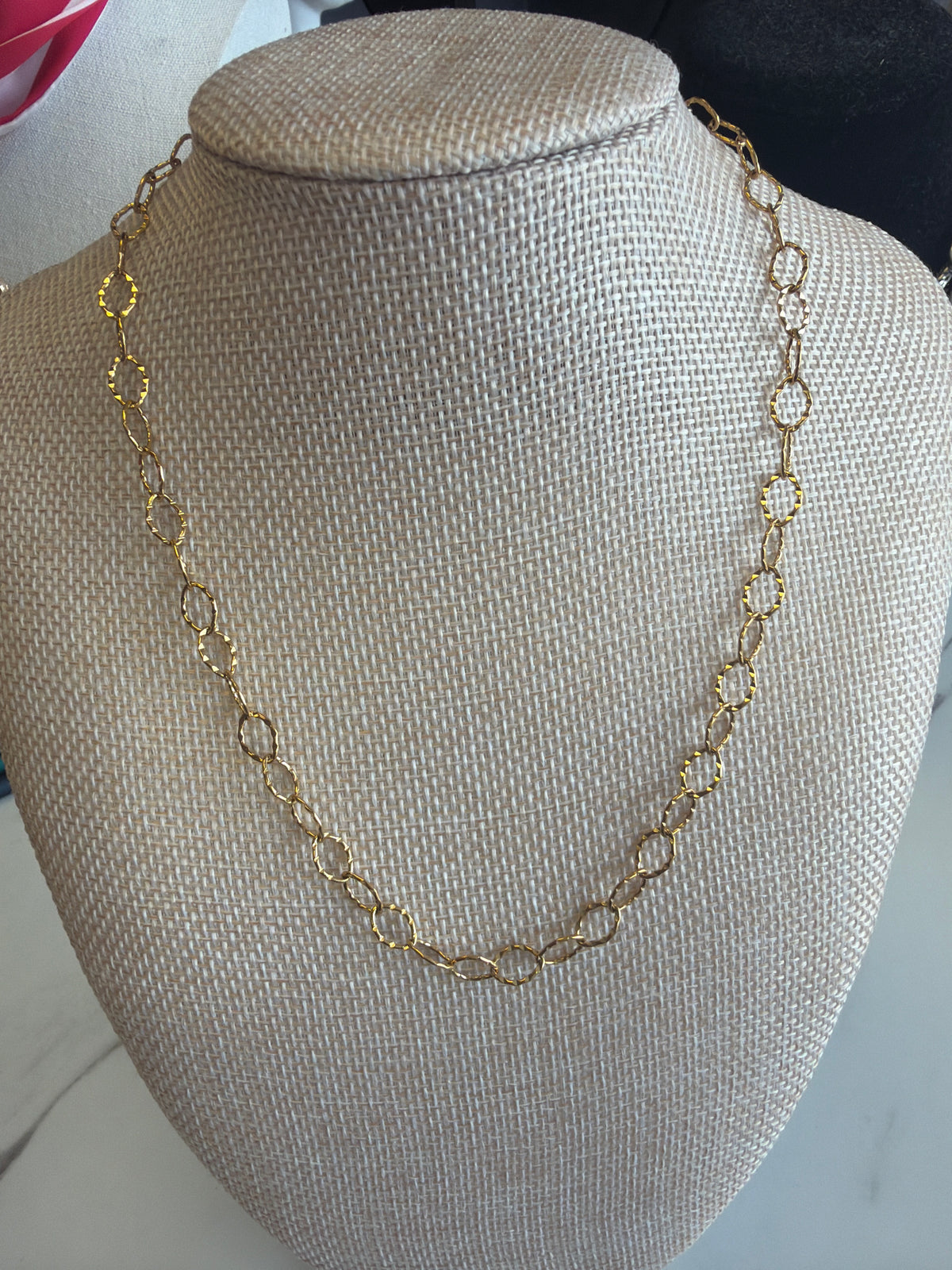 Stainless Steel Gold Plated Chain Necklace