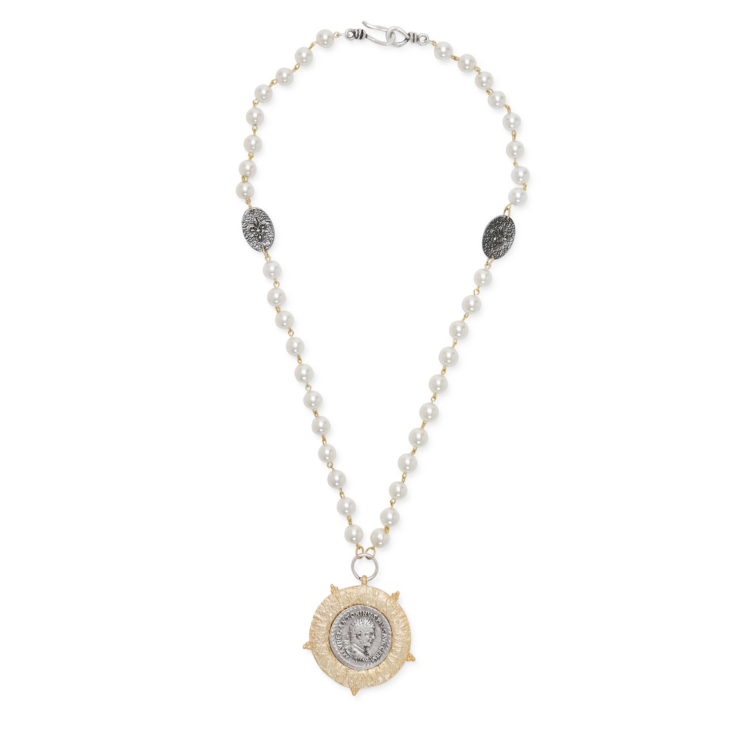 Handmade Pewter Silver- Gold Plated Pear Necklace - H129