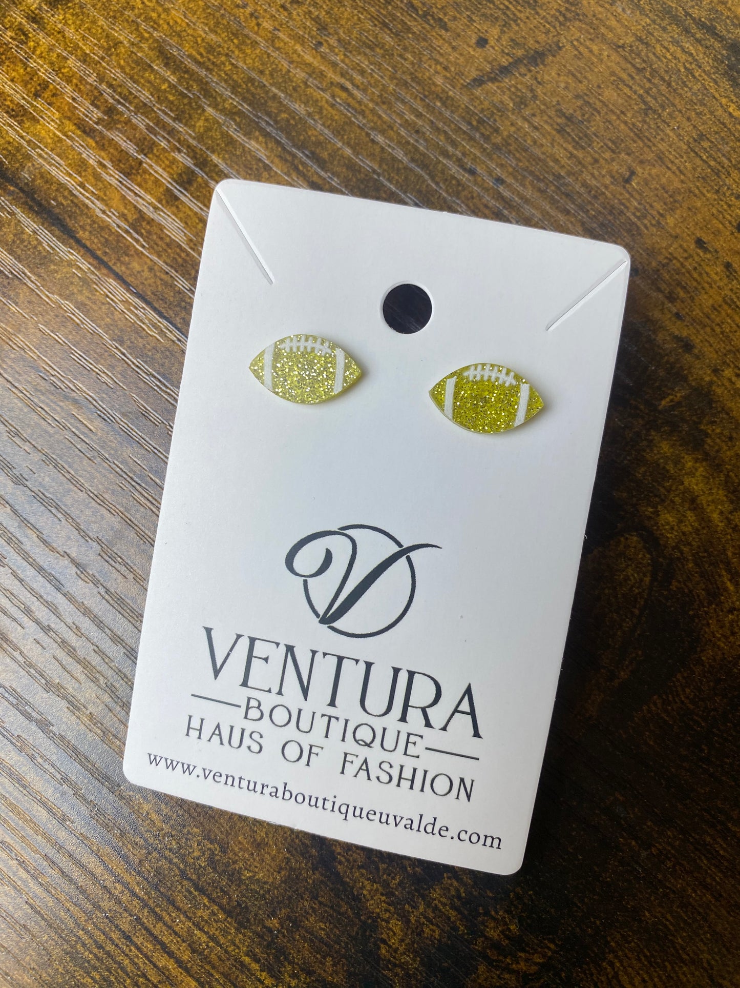 Sparkle Football Stud Earrings (6 colors)