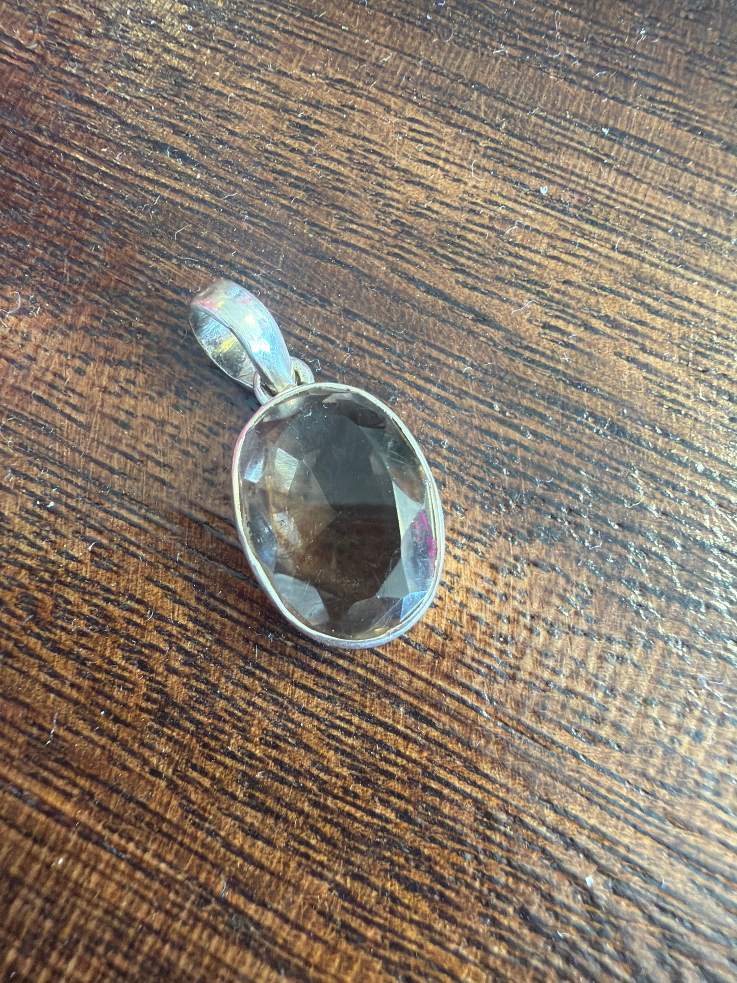 Sterling Silver Smokey Topaz Pendant