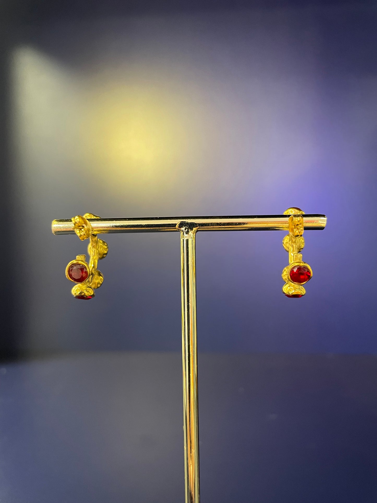 Uno Ruby Gold Earrings