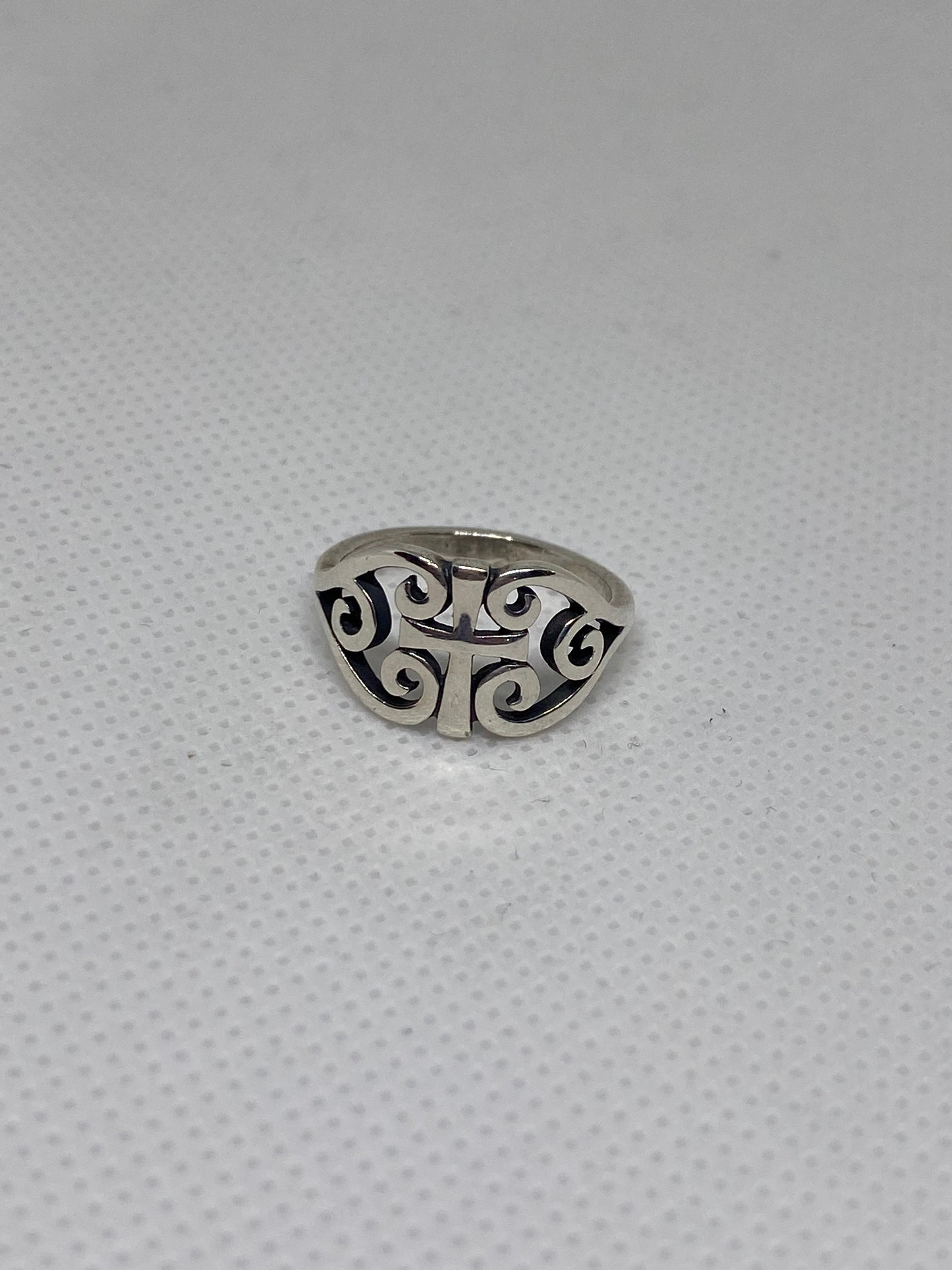 James Avery Scroll Cross Ring Size 5.5