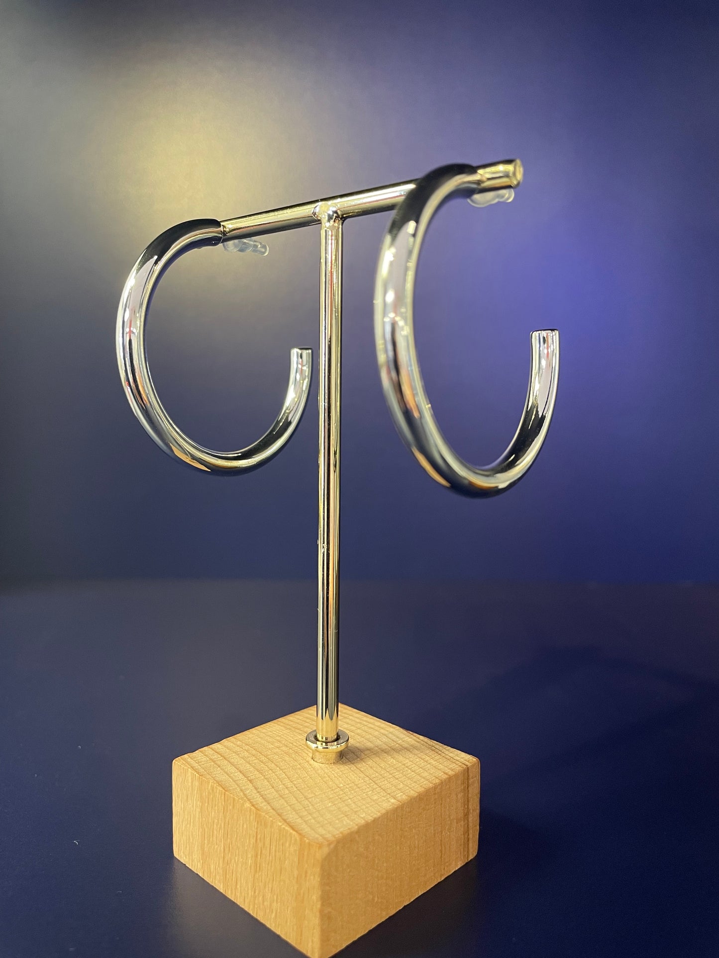 Classic Large Silver Hoop Earrings