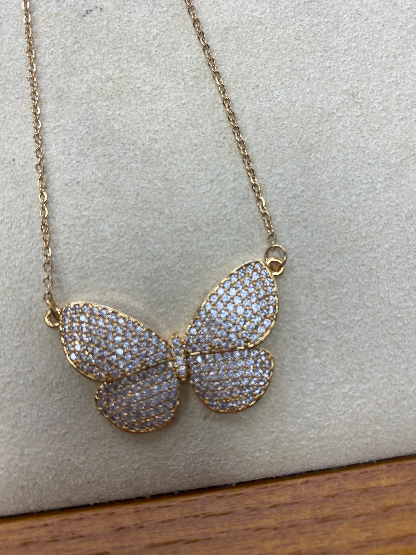 Pave Butterfly Necklace