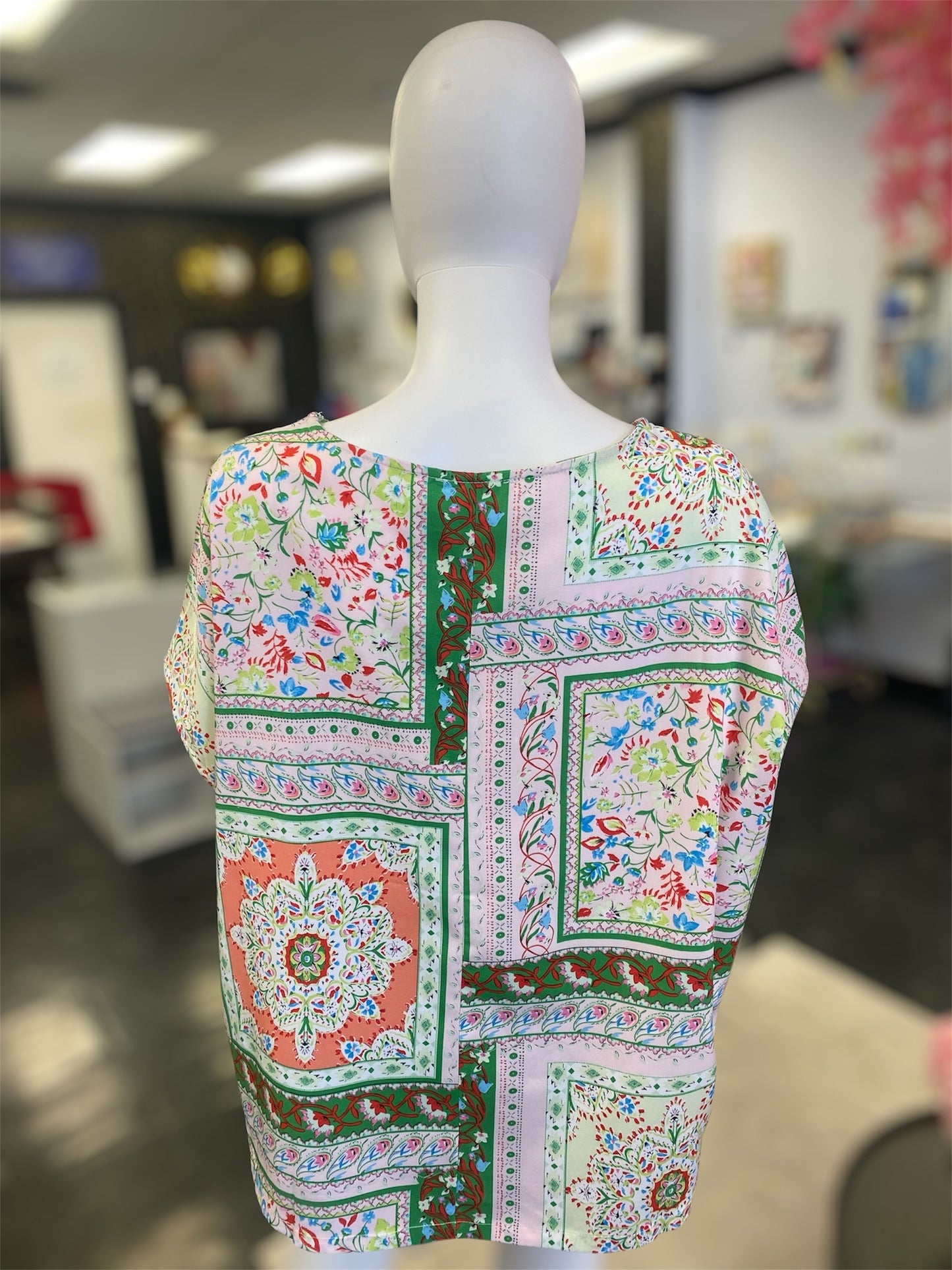 Talavera Tiles Printed Woven Top