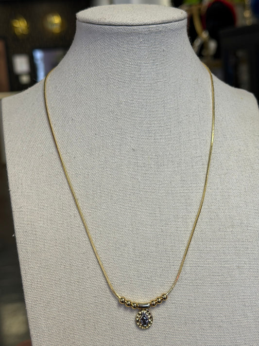 Two Tone Mary Necklace
