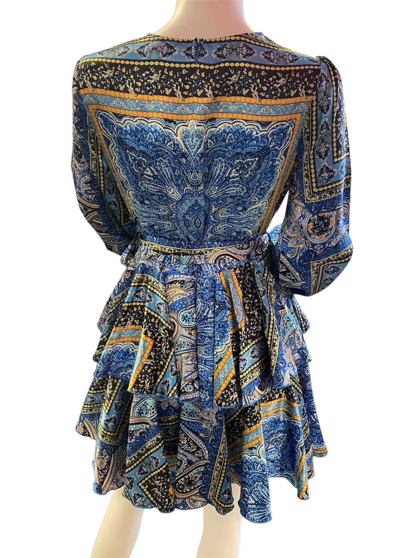 Venice Italy Satin Layered Dress