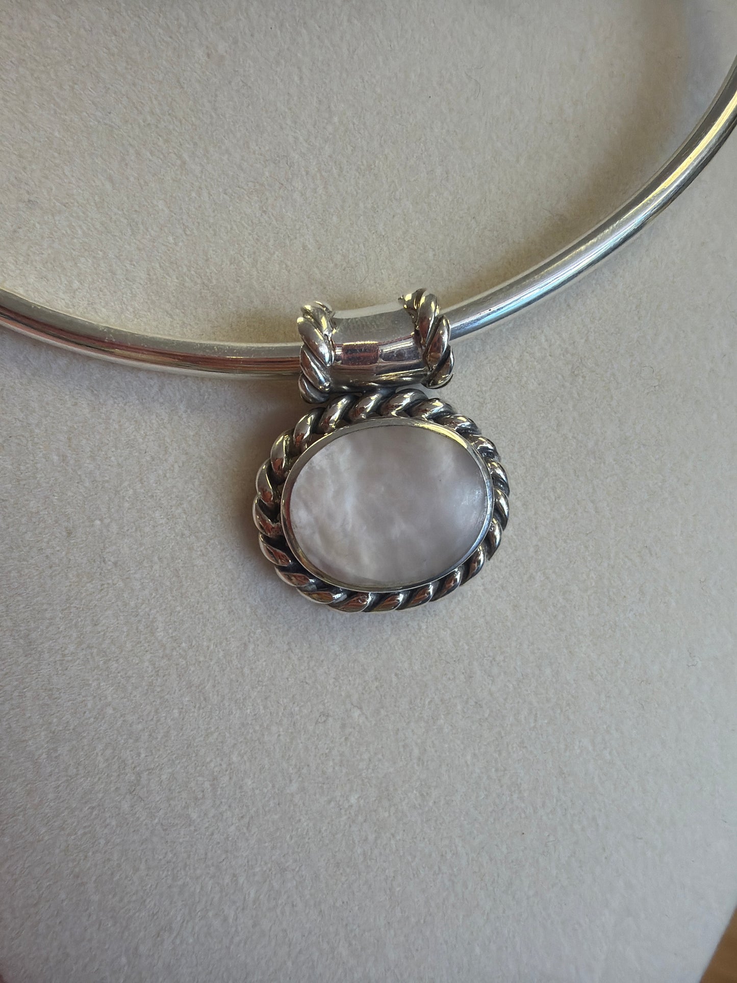 Sterling Silver Mother Of Pearl Slider