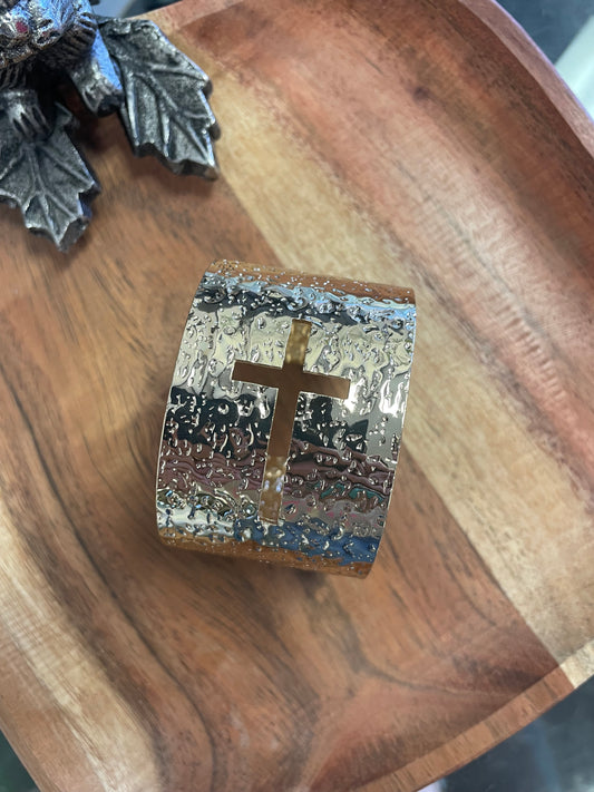 Gold Cross Cuff