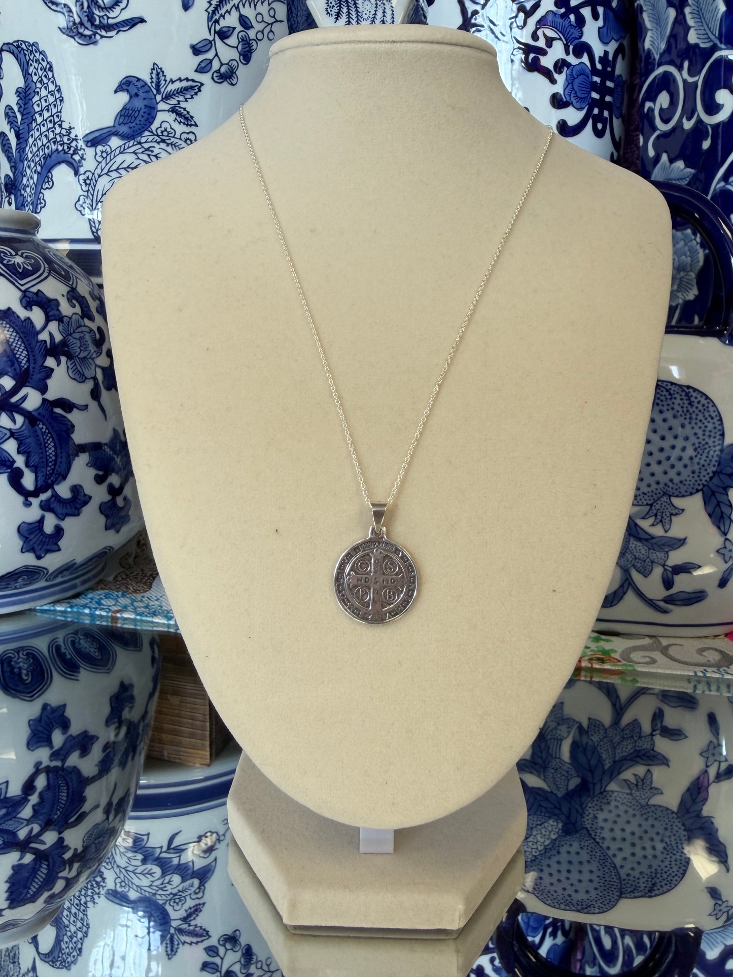 Sterling Silver Saint Benedict Pendant