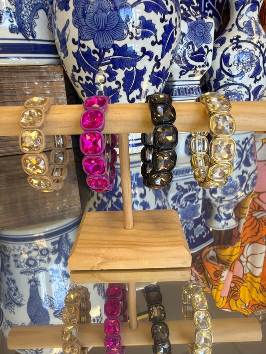 Crystal Gemstone Stretchy Bracelet