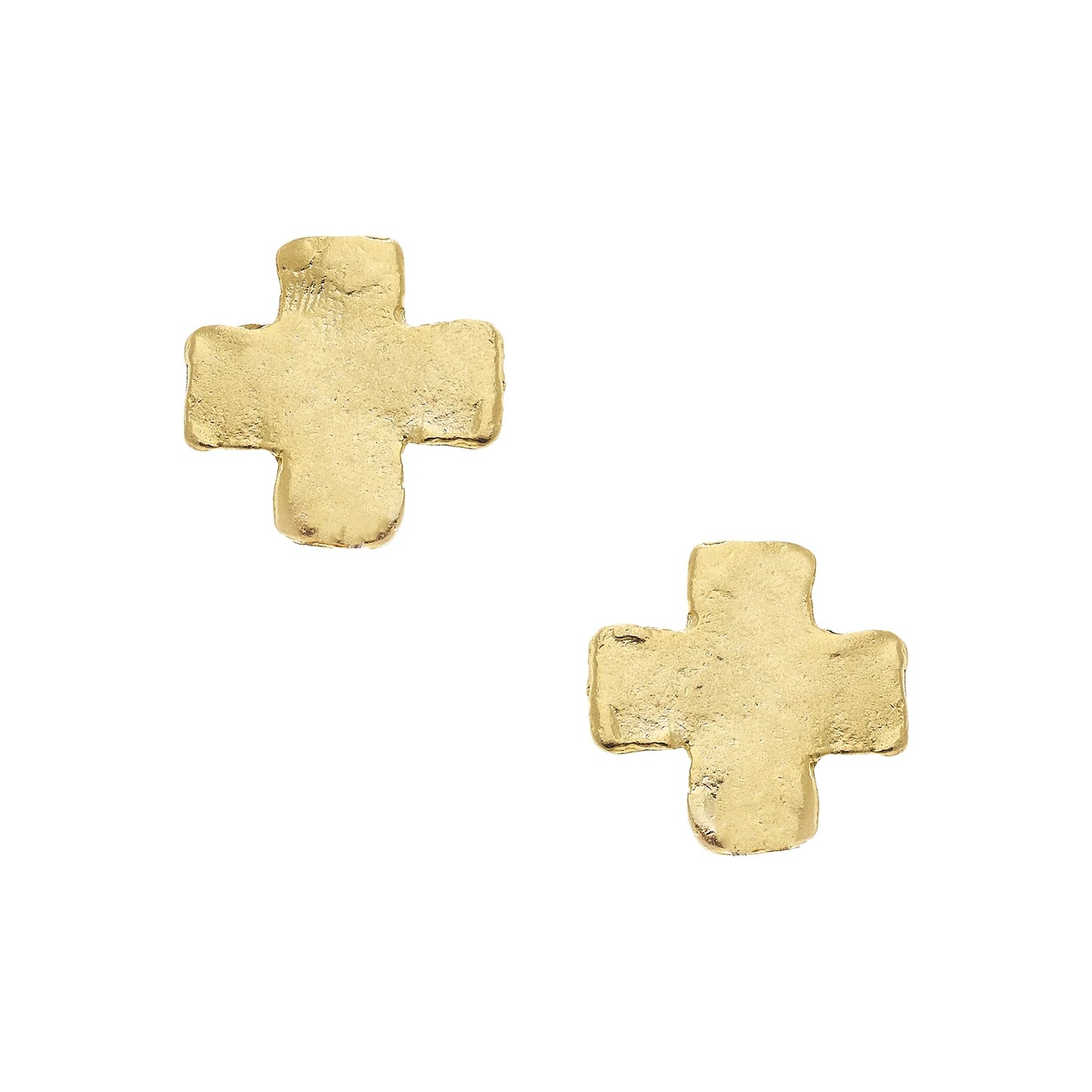 Susan Shaw Mini Gold Square Cross Stud