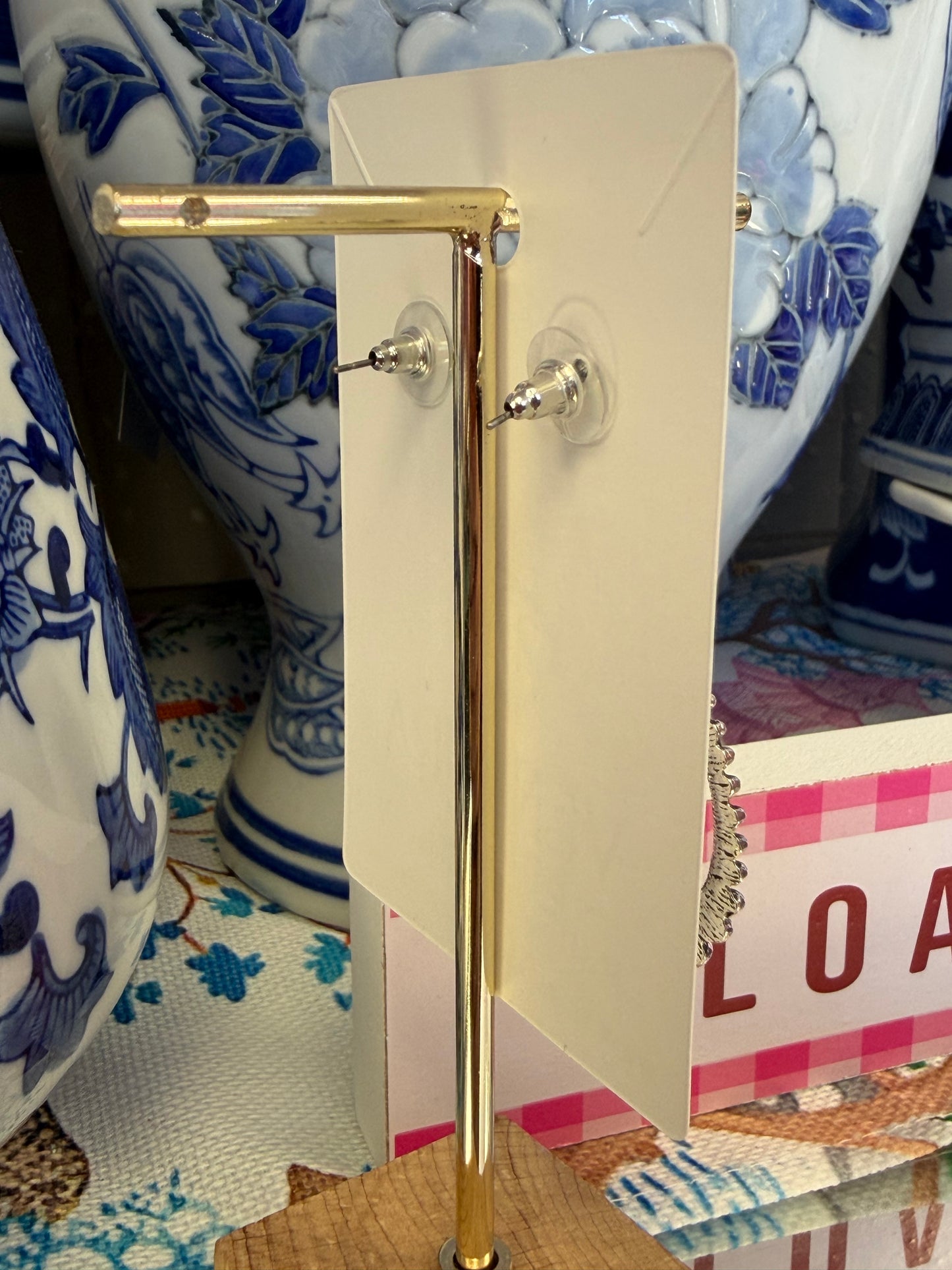 Silver Westa Post Earrings