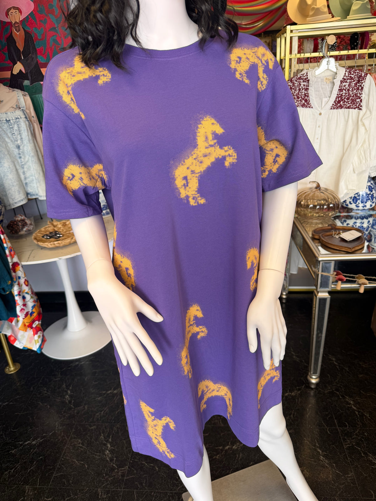 Purple Stallion T-Shirt Dress