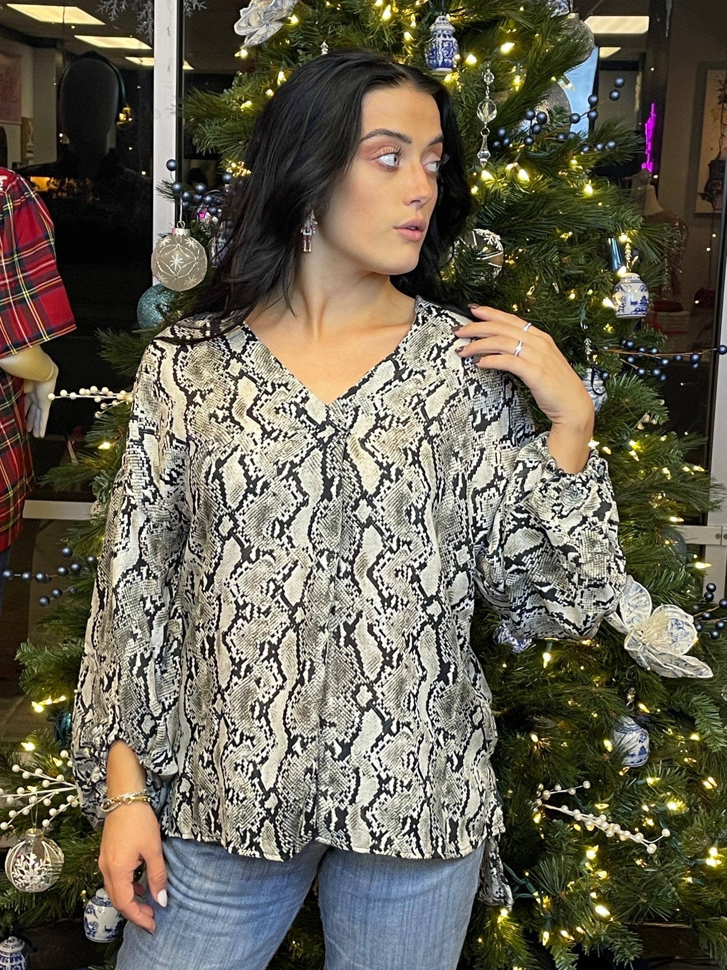 Snake Print Blouse