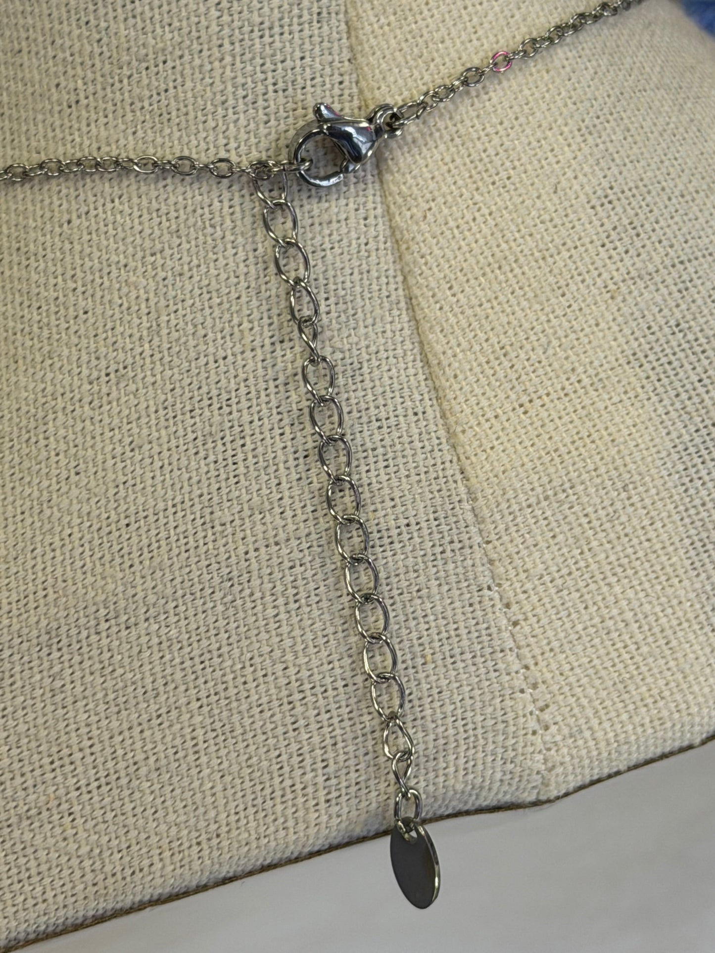 Dainty Silver Stainless Multi Charm Necklace