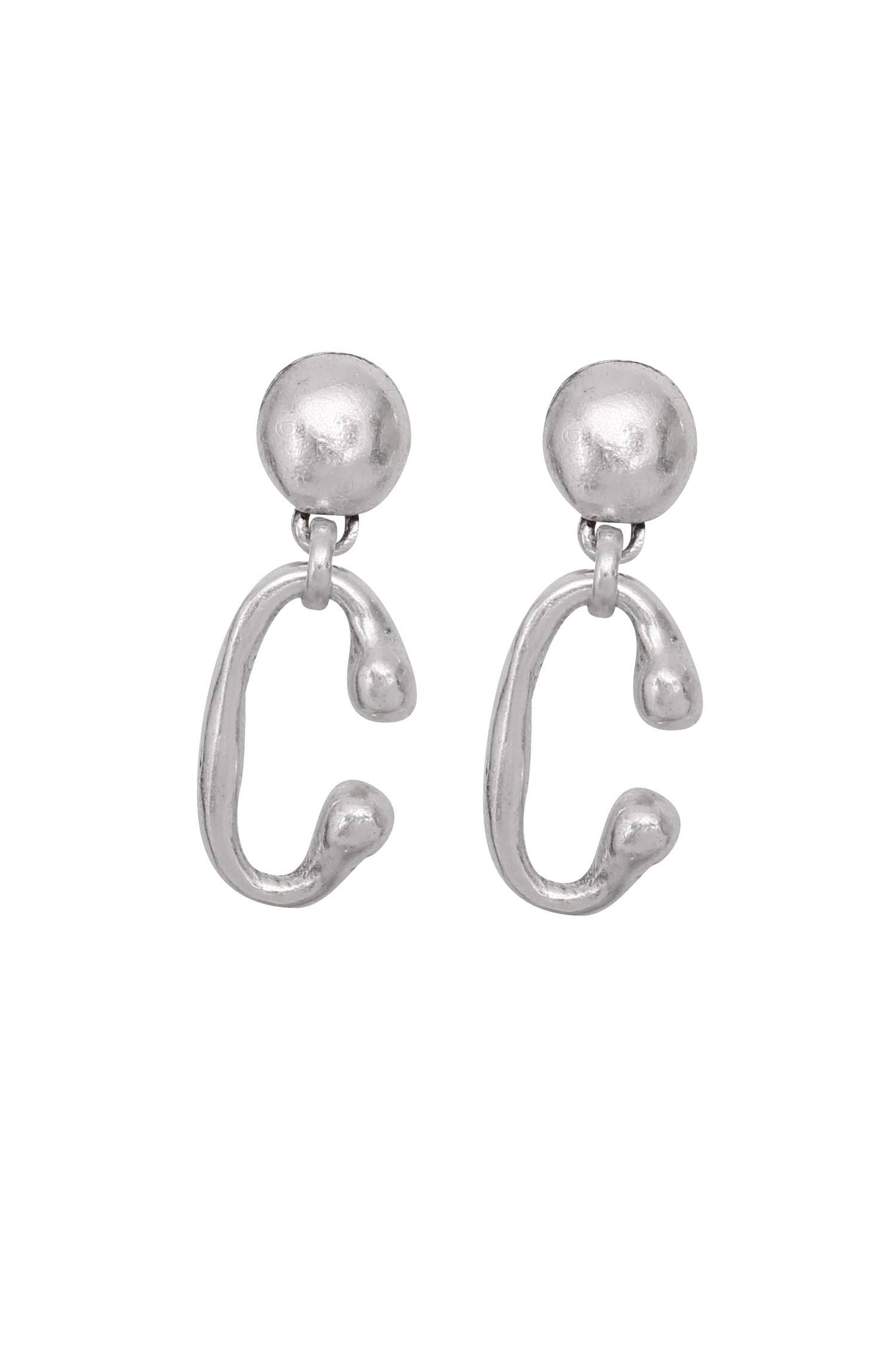 Handmade Pewter Earrings - 1801