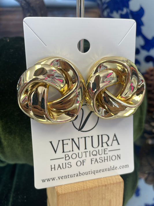 Kennedy Gold Post Stud Earrings