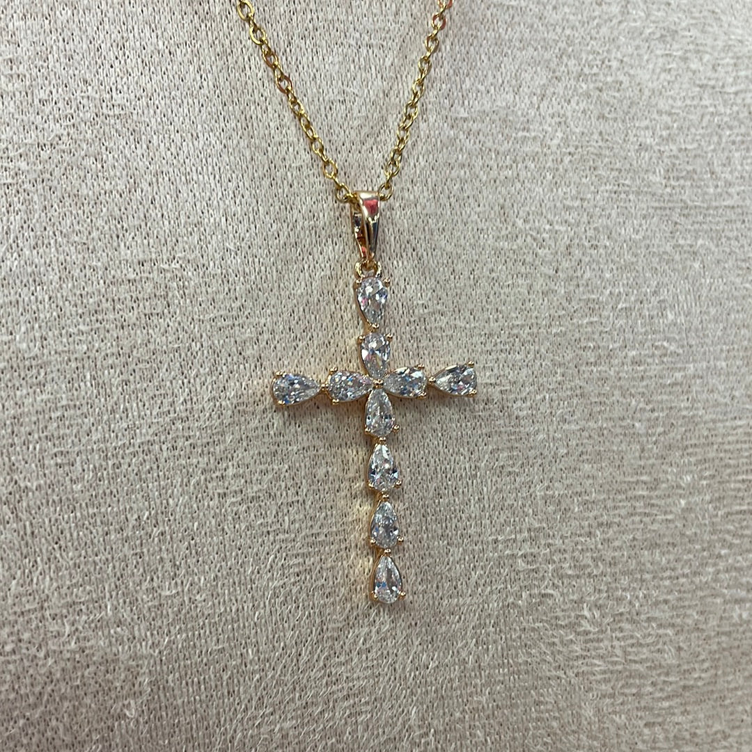 Crystal Cross Necklace