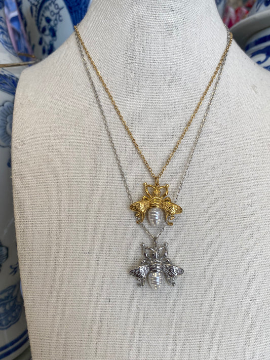 Stainless Steel Bee Necklace