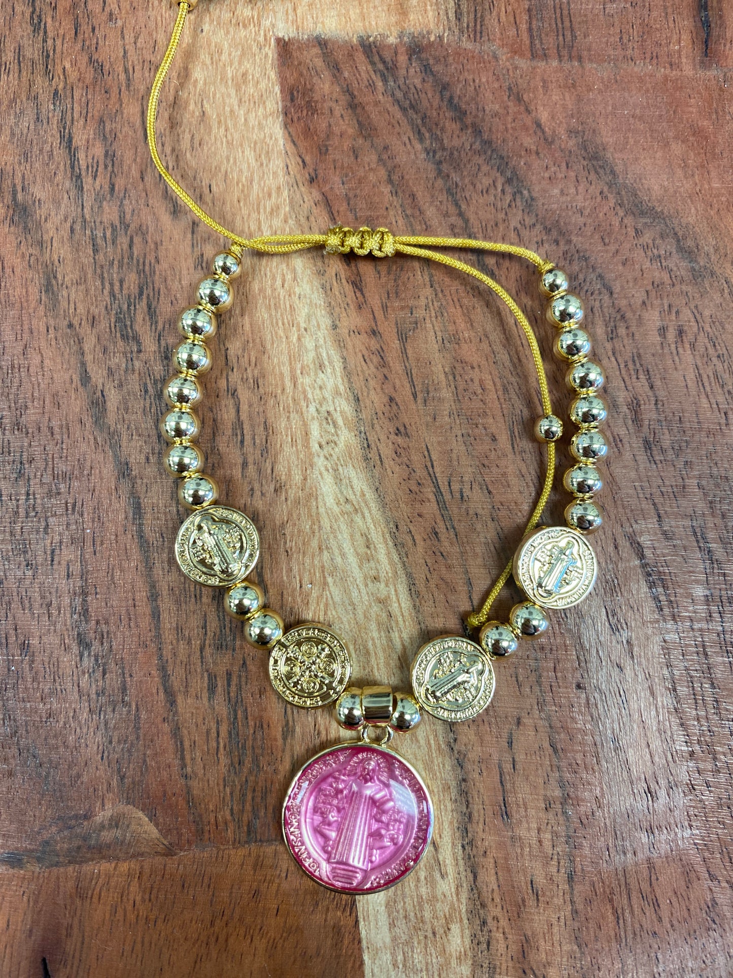 Colored Saint Benedict Adjustable Bracelets