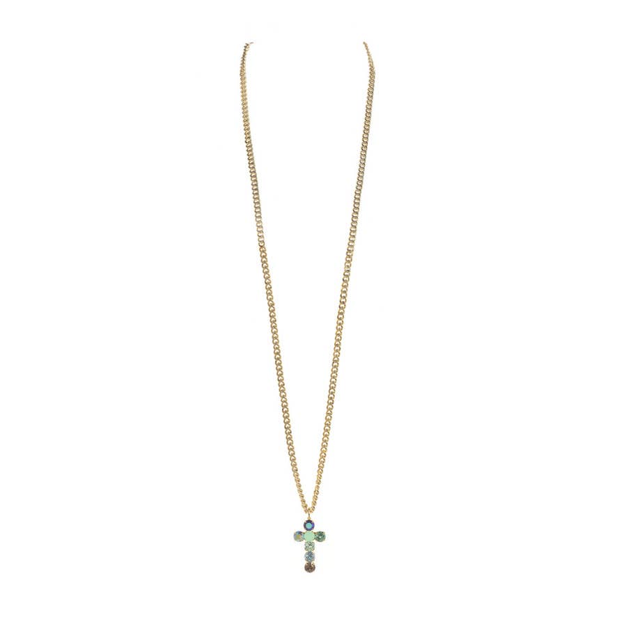 Cross Necklaces in ombre: Pink