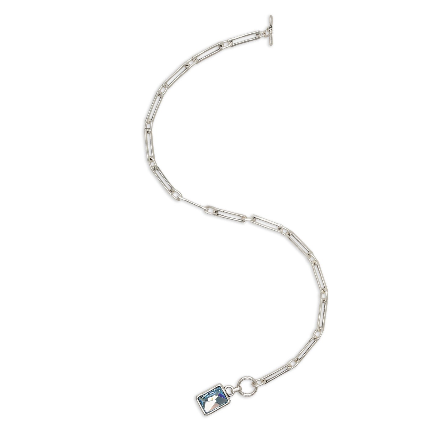 Handmade Crystal Pewter Necklace - 3816