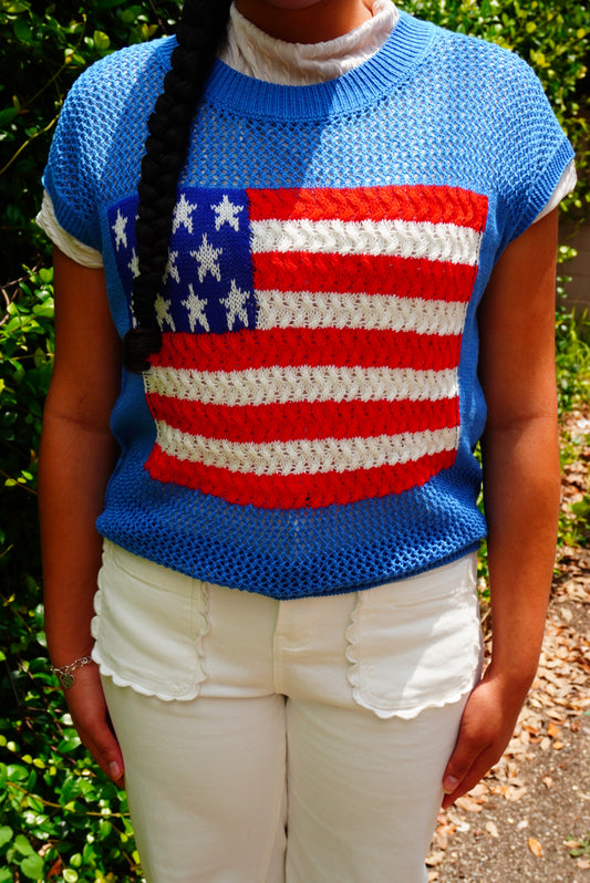 American Knit Sweater Top